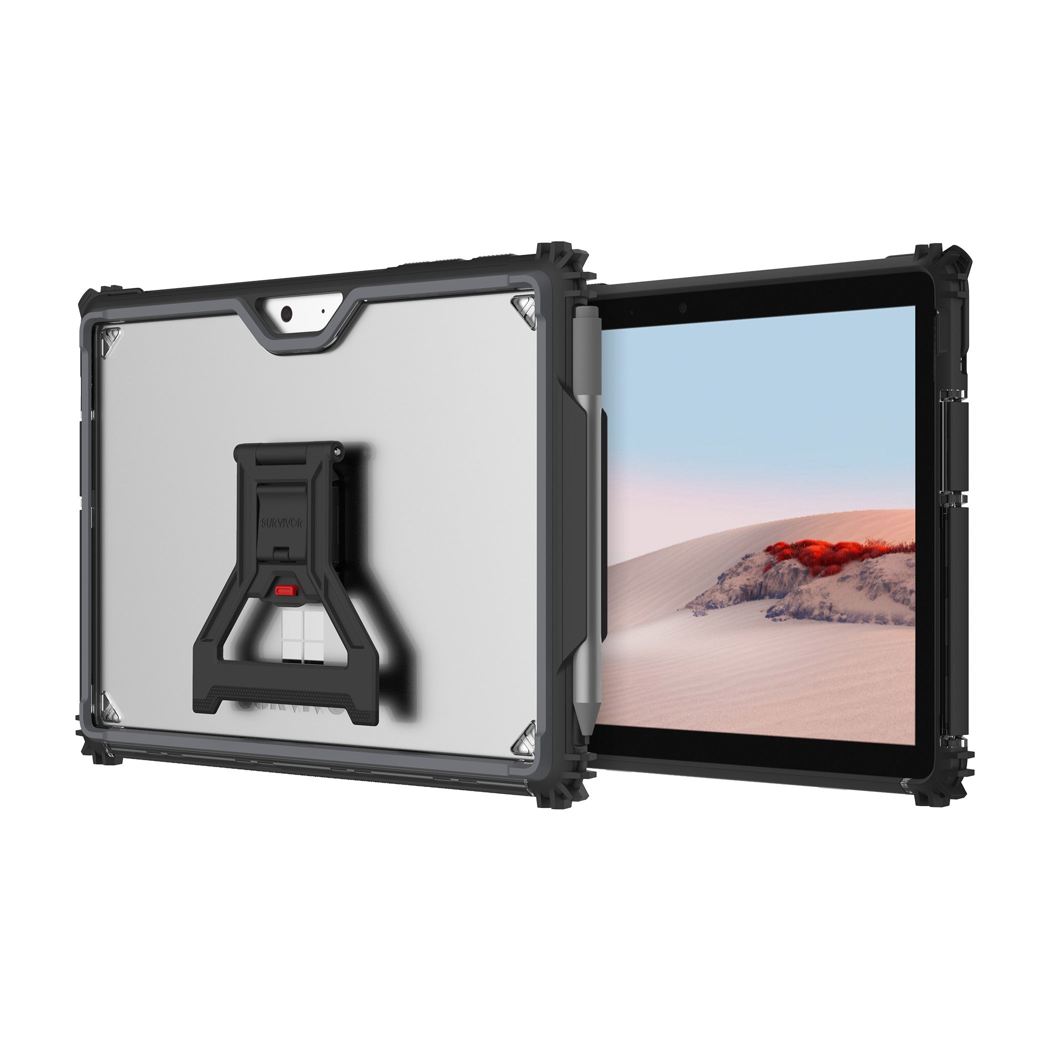 Black | Survivor Strong for Microsoft Surface Go 3 / Microsoft Surface Go 2 / Microsoft Surface Go - Black